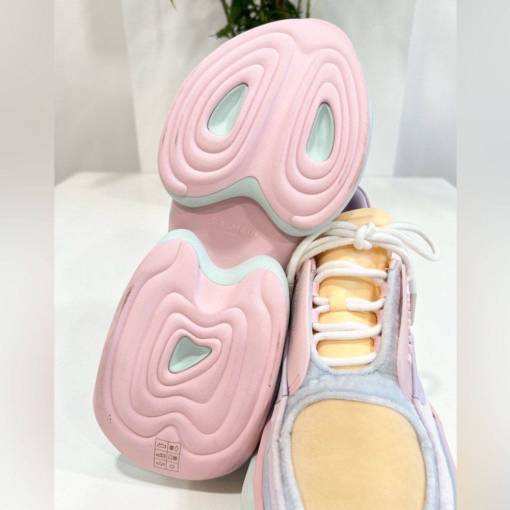 Balmain B-Block Colorblock Platform Sneakers - image 5